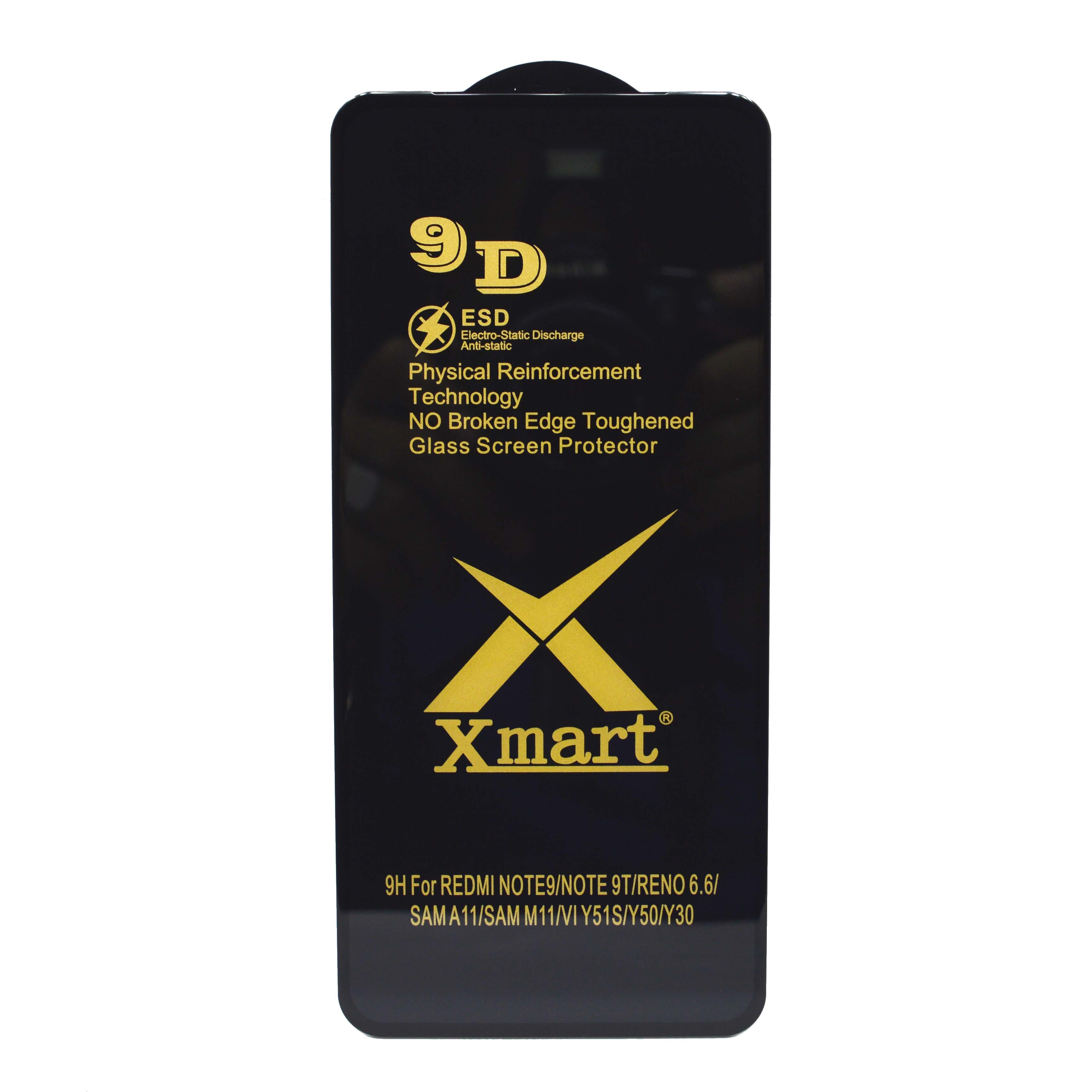 Xmart 9H Full Glue Tempered Glass Redmi Note9 RENO 6.6 Sam A11 M11 Vivo Y51S Y50 Y30